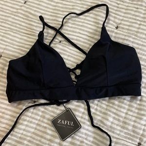 Black bathing suit top